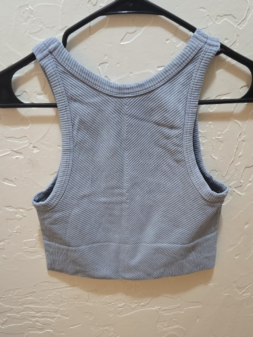 Nikibiki Light Gray Ribbed Racerback Crop Top - Picture 3 of 5